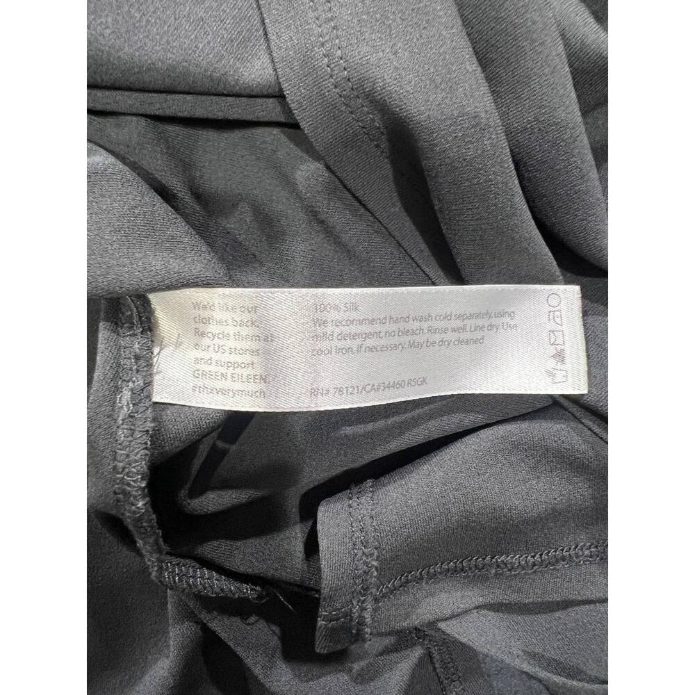 Eileen Fisher 100% silk Dark Grey crewneck long sleeve box top size 2X A009387 - Picture 2 of 8